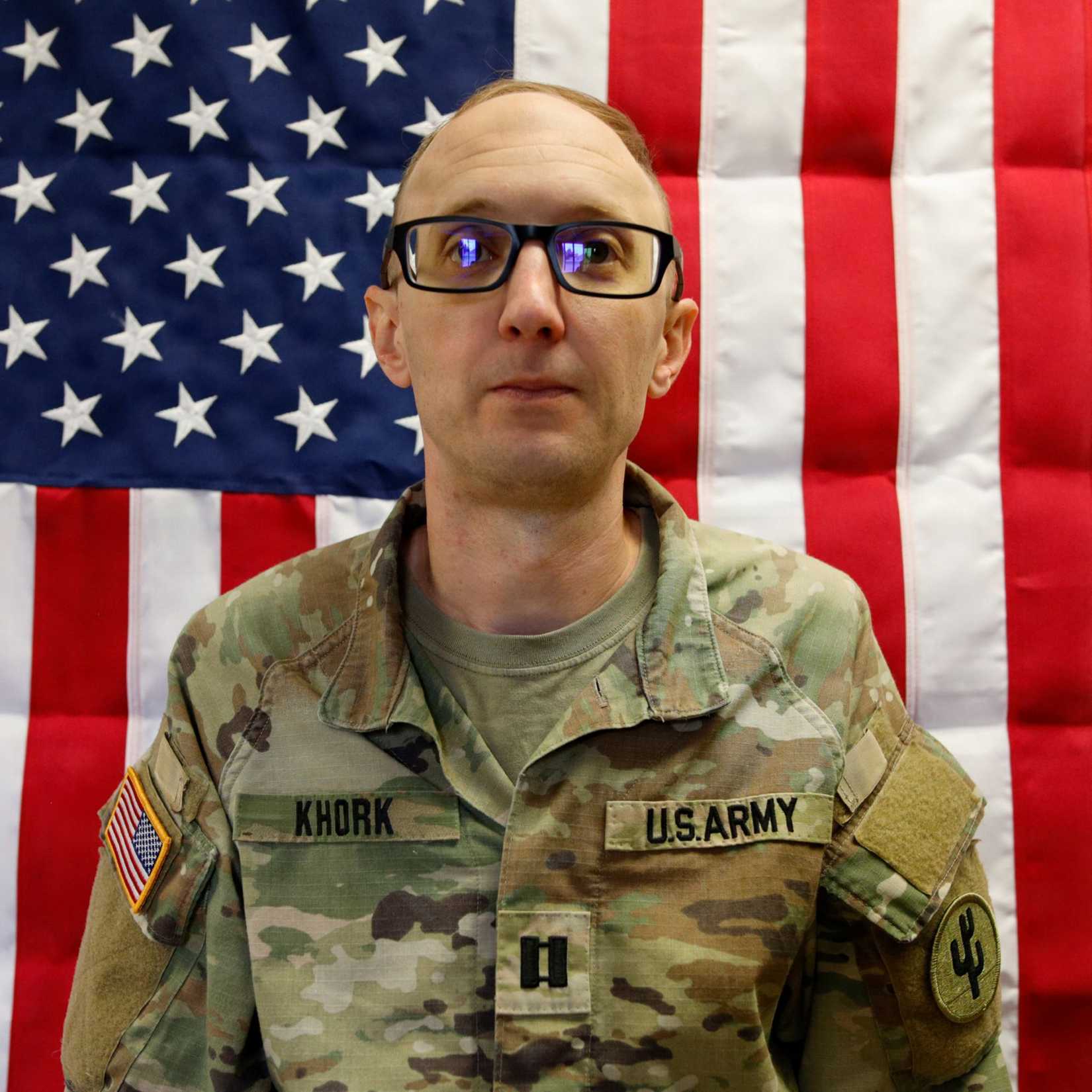 Cody Khork flag portrait.